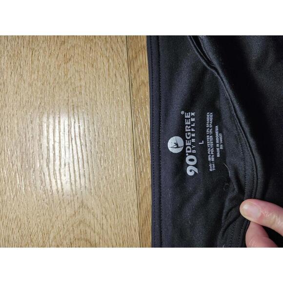 90 Degree by Reflex Women's Black and Gray Activewear Leggings Size L - Picture 3 of 5